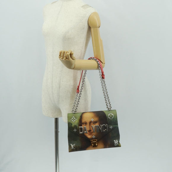 LOUIS VUITTON Masters Collection Mona Lisa Pochette Chain Bag Roze Auth159873SAM