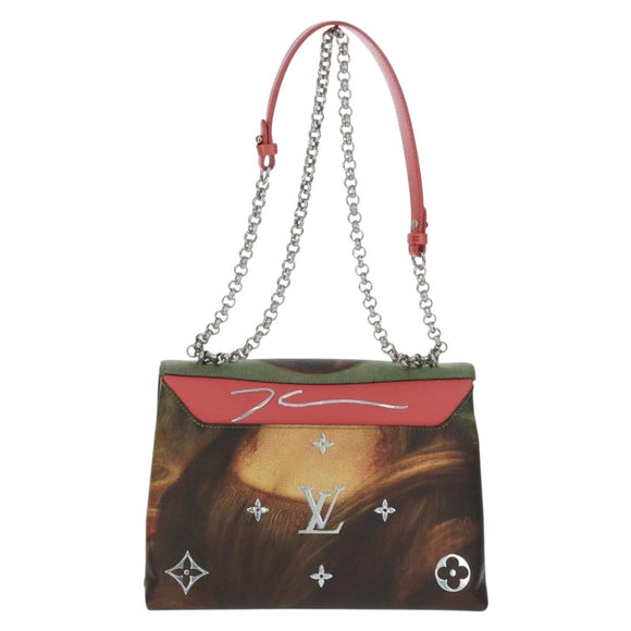 LOUIS VUITTON Masters Collection Mona Lisa Pochette Chain Bag Roze Auth159873SAM