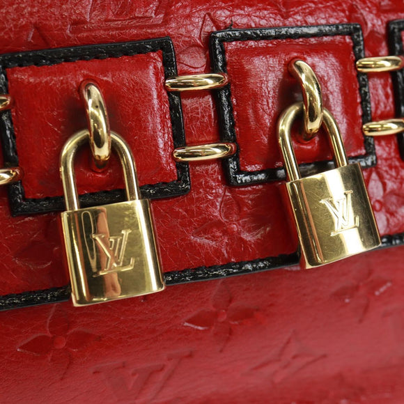 LOUIS VUITTON Monogram Clutch Bag Red LV Auth 159874SAV