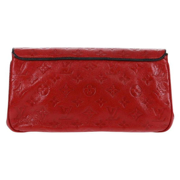 LOUIS VUITTON Monogram Clutch Bag Red LV Auth 159874SAV