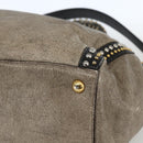 PRADA Hand Bag Leather 2way Beige Gold Auth 159876-12