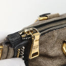 PRADA Hand Bag Leather 2way Beige Gold Auth 159876-18