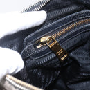 PRADA Hand Bag Leather 2way Beige Gold Auth 159876-20