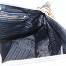 PRADA Hand Bag Leather 2way Beige Gold Auth 159876-22