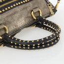 PRADA Hand Bag Leather 2way Beige Gold Auth 159876-7