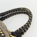 PRADA Hand Bag Leather 2way Beige Gold Auth 159876-8