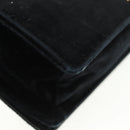 PRADA Chain Shoulder Bag Velor Black Gold Auth 159877SAV-17