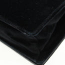 PRADA Chain Shoulder Bag Velor Black Gold Auth 159877SAV-18