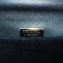PRADA Chain Shoulder Bag Velor Black Gold Auth 159877SAV-22