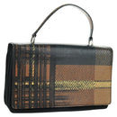 PRADA Hand Bag Nylon Black Silver Auth 159878V-1