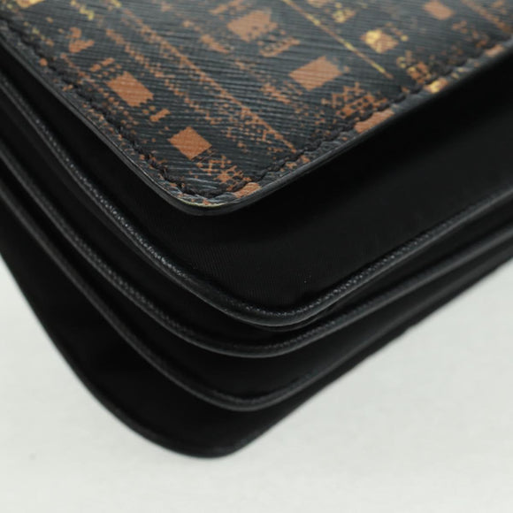 PRADA Hand Bag Nylon Black Silver Auth 159878V