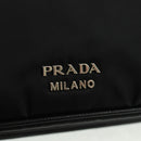 PRADA Hand Bag Nylon Black Silver Auth 159878V-18