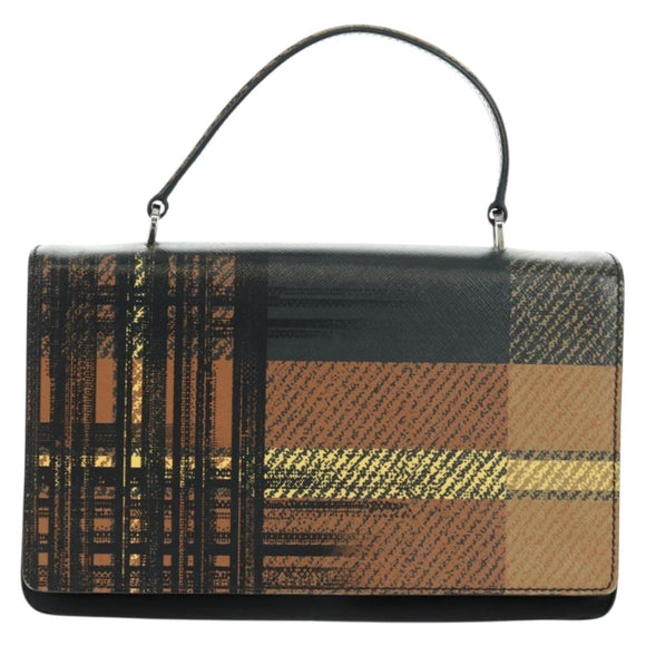PRADA Hand Bag Nylon Black Silver Auth 159878V