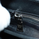 PRADA Hand Bag Nylon Black Silver Auth 159878V-25