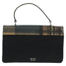 PRADA Hand Bag Nylon Black Silver Auth 159878V-2