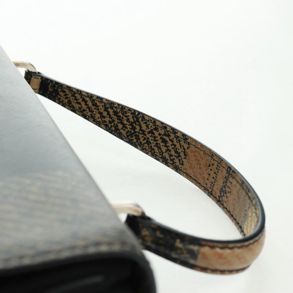 PRADA Hand Bag Nylon Black Silver Auth 159878V