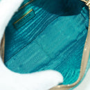 PRADA Shoulder Bag Safiano leather Turquoise Blue Gold Auth 159879SAV-20
