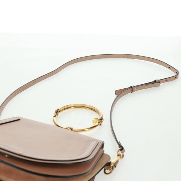 Chloe Nile Handtasche Leder 2way Pink Gold Auth 159884V