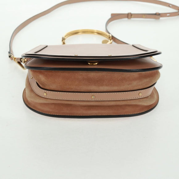 Chloe Nile Hand Bag Leather 2way Pink Gold Auth 159884V