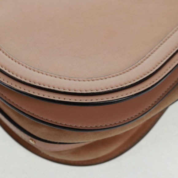 Chloe Nile Hand Bag Leather 2way Pink Gold Auth 159884V