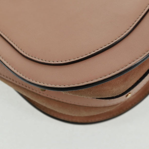 Chloe Nile Handtasche Leder 2way Pink Gold Auth 159884V