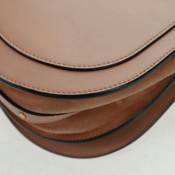 Chloe Nile Hand Bag Leather 2way Pink Gold Auth 159884V