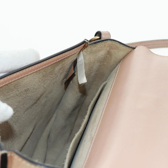 Chloe Nile Hand Bag Leather 2way Pink Gold Auth 159884V