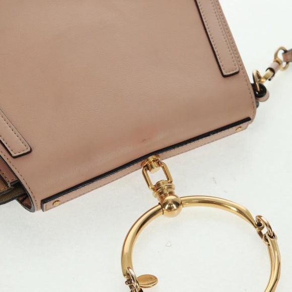 Chloe Nile Handtasche Leder 2way Pink Gold Auth 159884V
