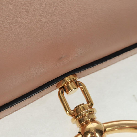 Chloe Nile Hand Bag Leather 2way Pink Gold Auth 159884V
