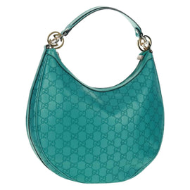 GUCCI GG Canvas Guccissima Bag Light Blue Silver Gold 232962 Auth 159906SAV