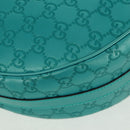 GUCCI GG Canvas Guccissima Bag Light Blue Silver Gold 232962 Auth 159906SAV-15