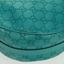 GUCCI GG Canvas Guccissima Bag Light Blue Silver Gold 232962 Auth 159906SAV-16