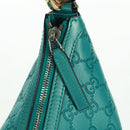 GUCCI GG Canvas Guccissima Bag Light Blue Silver Gold 232962 Auth 159906SAV-9