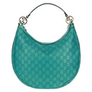 GUCCI GG Canvas Guccissima Bag Light Blue Silver Gold 232962 Auth 159906SAV-13