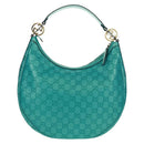 GUCCI GG Canvas Guccissima Bag Light Blue Silver Gold 232962 Auth 159906SAV-2