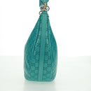 GUCCI GG Canvas Guccissima Bag Light Blue Silver Gold 232962 Auth 159906SAV-3