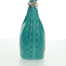 GUCCI GG Canvas Guccissima Bag Light Blue Silver Gold 232962 Auth 159906SAV-4