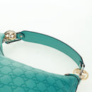 GUCCI GG Canvas Guccissima Bag Light Blue Silver Gold 232962 Auth 159906SAV-14
