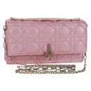 Christian Dior Cannage Miss Dior Chain Bag Leather 2way Pink Auth 159907SAM-1