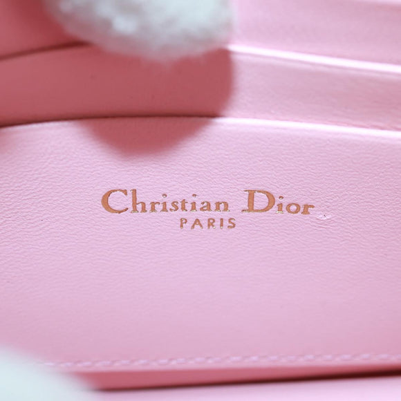 Christian Dior Cannage Miss Dior Chain Bag Leather 2way Pink Auth 159907SAM