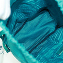 PRADA Backpack Nylon Turquoise Blue Silver Auth 159914V-10