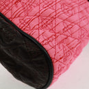 LOUIS VUITTON Monogram Coquette Pochette Bag Satin Leather Pink Auth 159918SAV-15