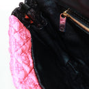 LOUIS VUITTON Monogram Coquette Pochette Bag Satin Leather Pink Auth 159918SAV-21