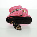 LOUIS VUITTON Monogram Coquette Pochette Bag Satin Leather Pink Auth 159918SAV-3