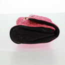 LOUIS VUITTON Monogram Coquette Pochette Bag Satin Leather Pink Auth 159918SAV-4