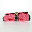 LOUIS VUITTON Monogram Coquette Pochette Bag Satin Leather Pink Auth 159918SAV-6