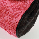 LOUIS VUITTON Monogram Coquette Pochette Bag Satin Leather Pink Auth 159918SAV-14