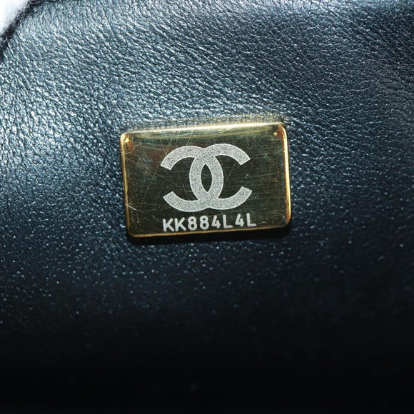 CHANEL Matelasse Chain Shoulder Bag Lamb Skin Black Gold CC Auth 159919SAM