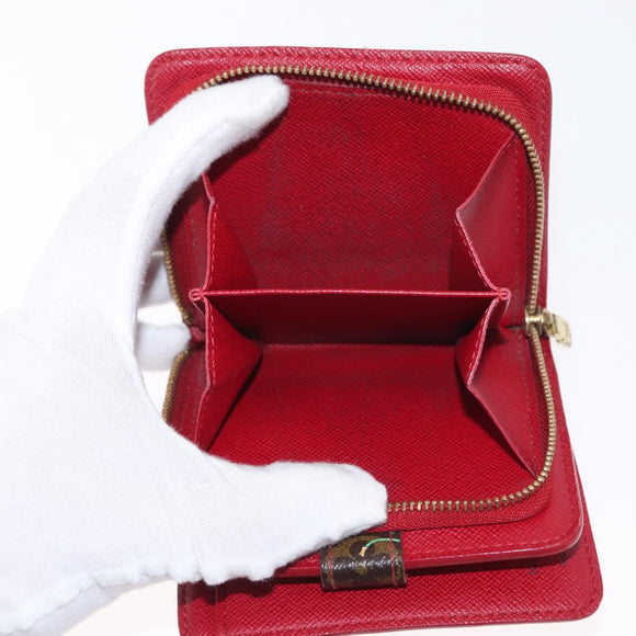 LOUIS VUITTON Monogram Cherry Compact zip Bifold Wallet M95005 LV Auth 159920