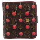 LOUIS VUITTON Monogram Cherry Compact zip Bifold Wallet M95005 LV Auth 159920-2